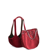 EJIAH 17 DUETTO - SATIN ET CRISTAUX SWAROVSKI BORDEAUX