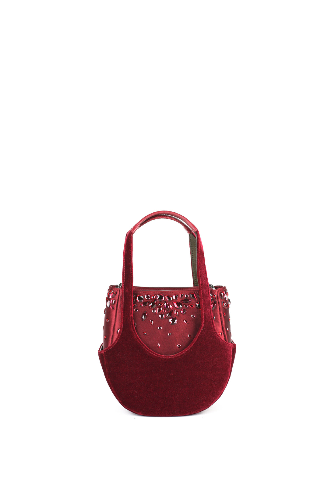 EJIAH 17 DUETTO - SATIN ET CRISTAUX SWAROVSKI BORDEAUX