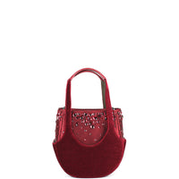 EJIAH 17 DUETTO - SATIN ET CRISTAUX SWAROVSKI BORDEAUX