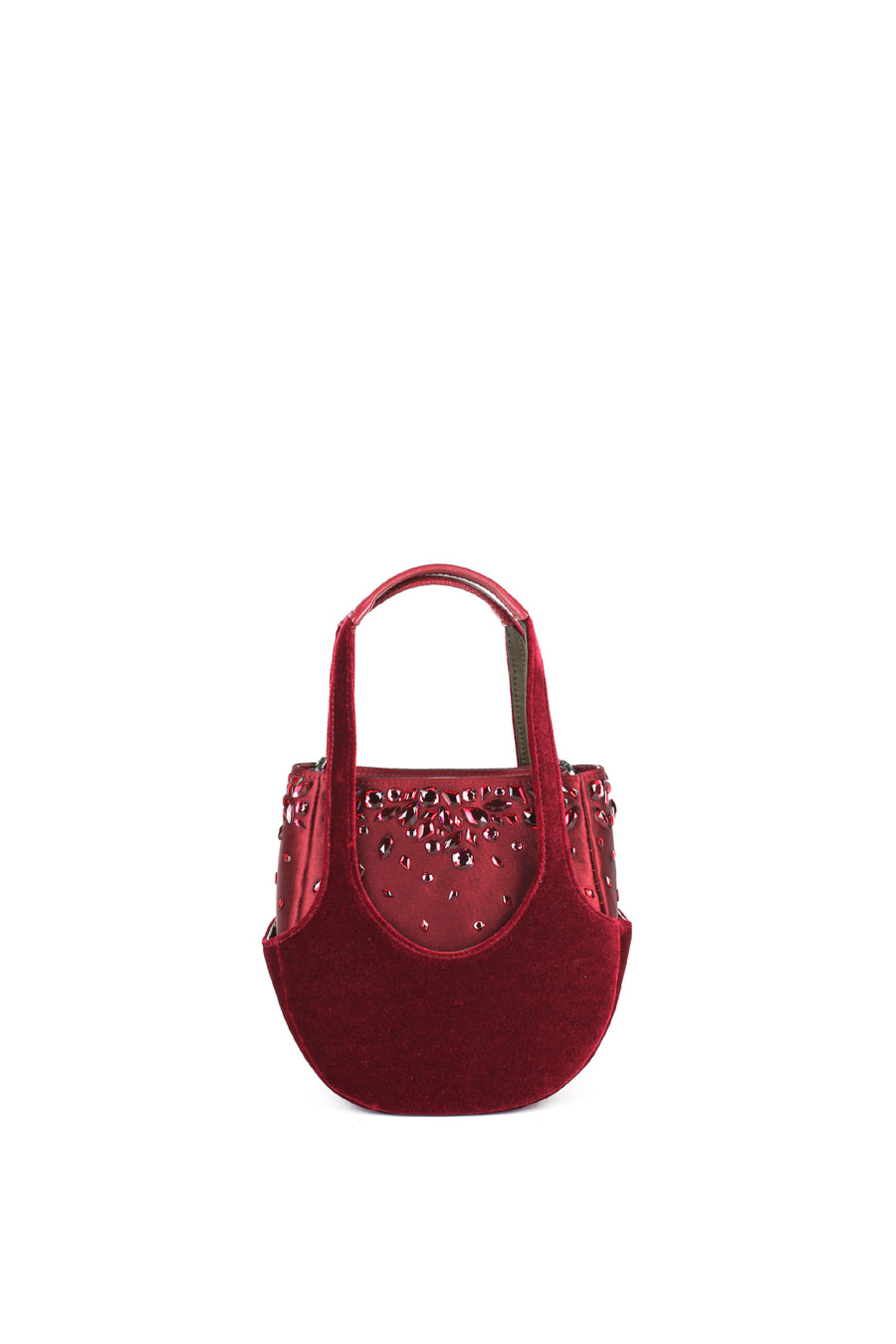 EJIAH 17 DUETTO - SATIN ET CRISTAUX SWAROVSKI BORDEAUX