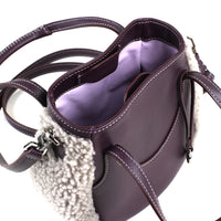EJIAH 17 - VEAU PRUNE ET SHEARLING GRIS