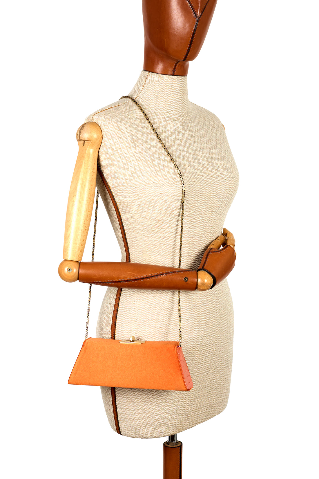 MINAL 22 - SATIN ET CROCODILE ORANGE TANGO