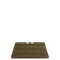MINAL 22 - CROCODILE NUBUCK VERT MILITAIRE
