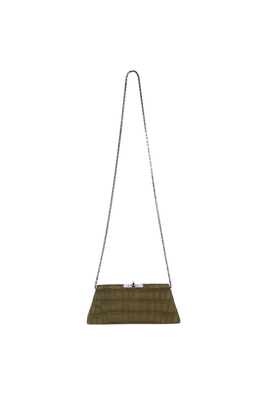 MINAL 22 - CROCODILE NUBUCK VERT MILITAIRE