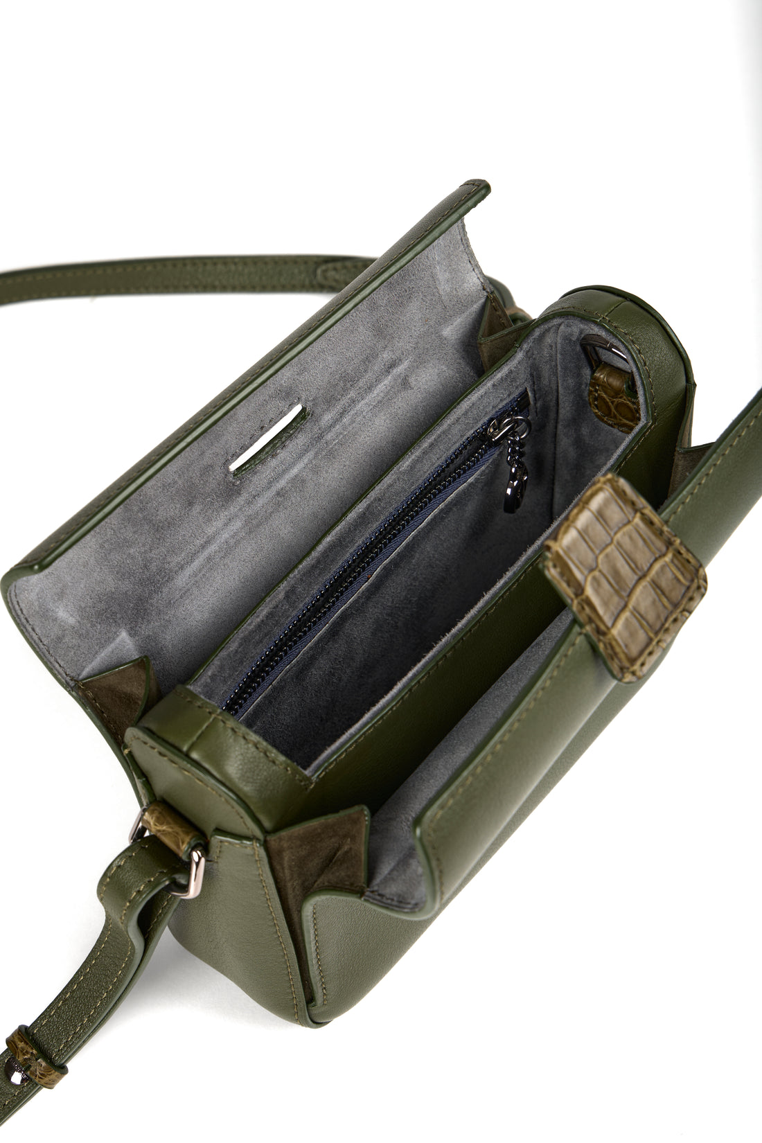 NORMA 18 - CALFSKIN AND GREEN CROCODILE