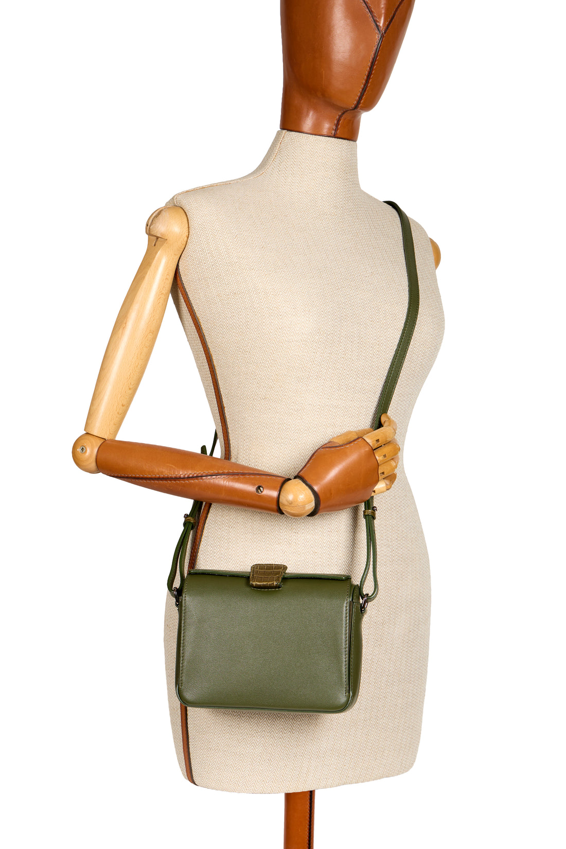 NORMA 18 - CALFSKIN AND GREEN CROCODILE