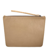 POCHETTE TRAPÈZE 29 - VEAU BLEU CLAIR ET BEIGE