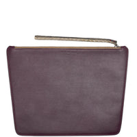POCHETTE TRAPÈZE 29 - VEAU GRIS ET VIOLET