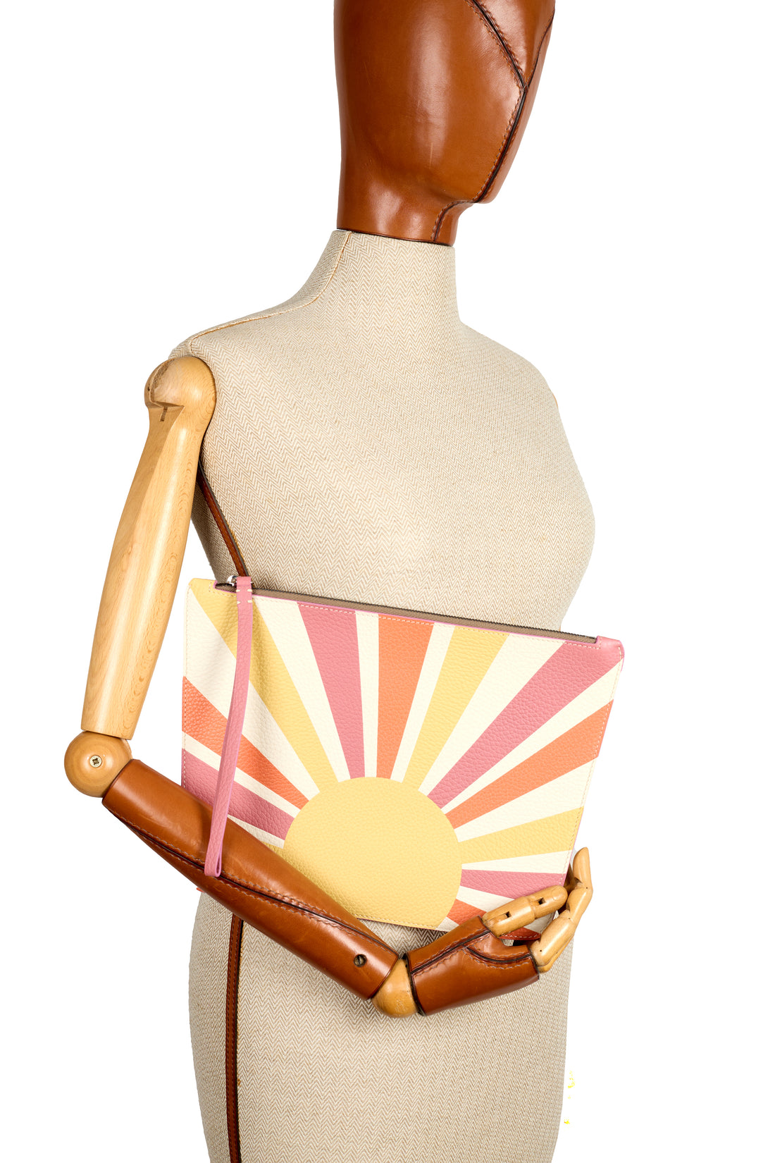 POCHETTE TRAPÈZE 29 - VEAU TRICOLORE SOLEIL
