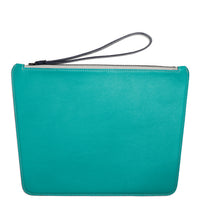 POCHETTE TRAPÈZE 29 - VEAU TURQUOISE