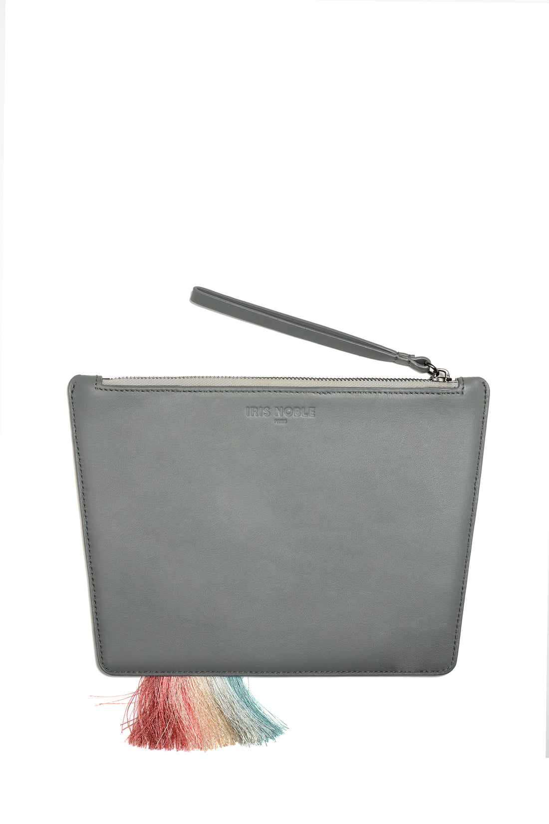 POCHETTE TRAPÈZE - CROCODILE VERT D'EAU PATCH ARC EN CIEL