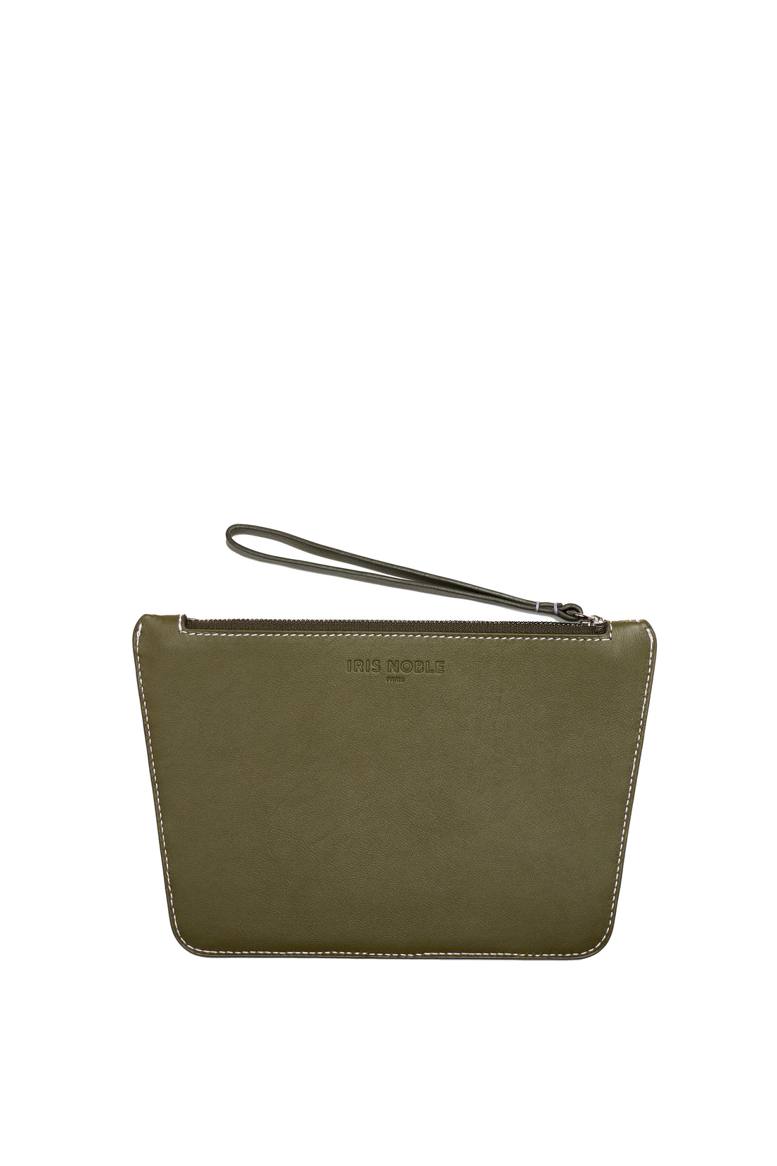 POCHETTE TRAPÈZE 22 - CROCODILE ET VEAU KAKI
