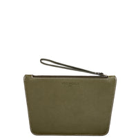 POCHETTE TRAPÈZE 22 - CROCODILE ET VEAU KAKI