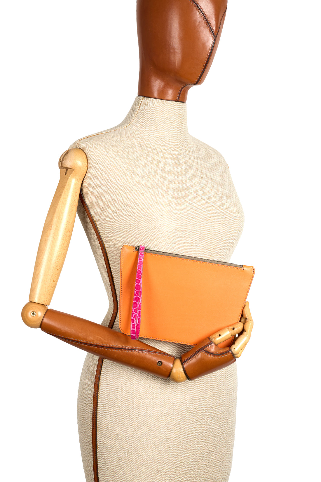POCHETTE TRAPÈZE 22 - VEAU ORANGE