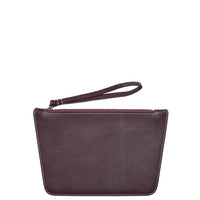 POCHETTE TRAPÈZE 22 - VEAU VIOLET ET LIME