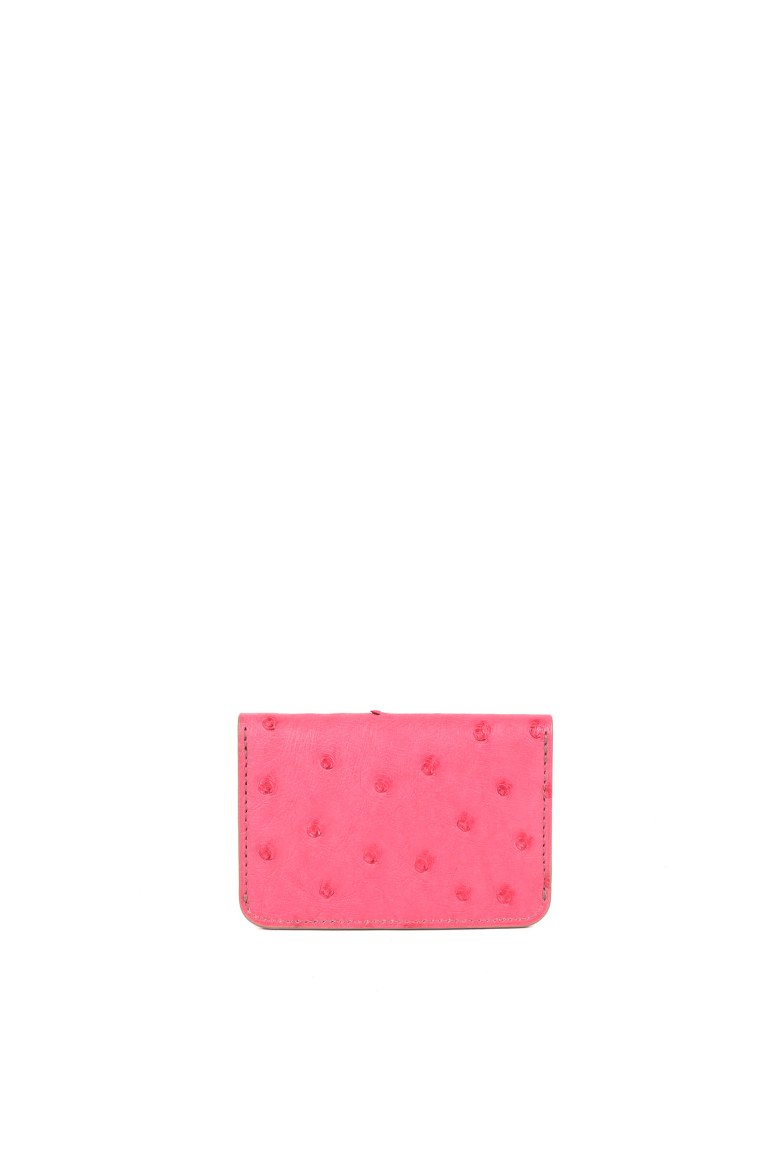 PORTE-CARTE CASTIGLIONE - AUTRUCHE ET VEAU ROSE