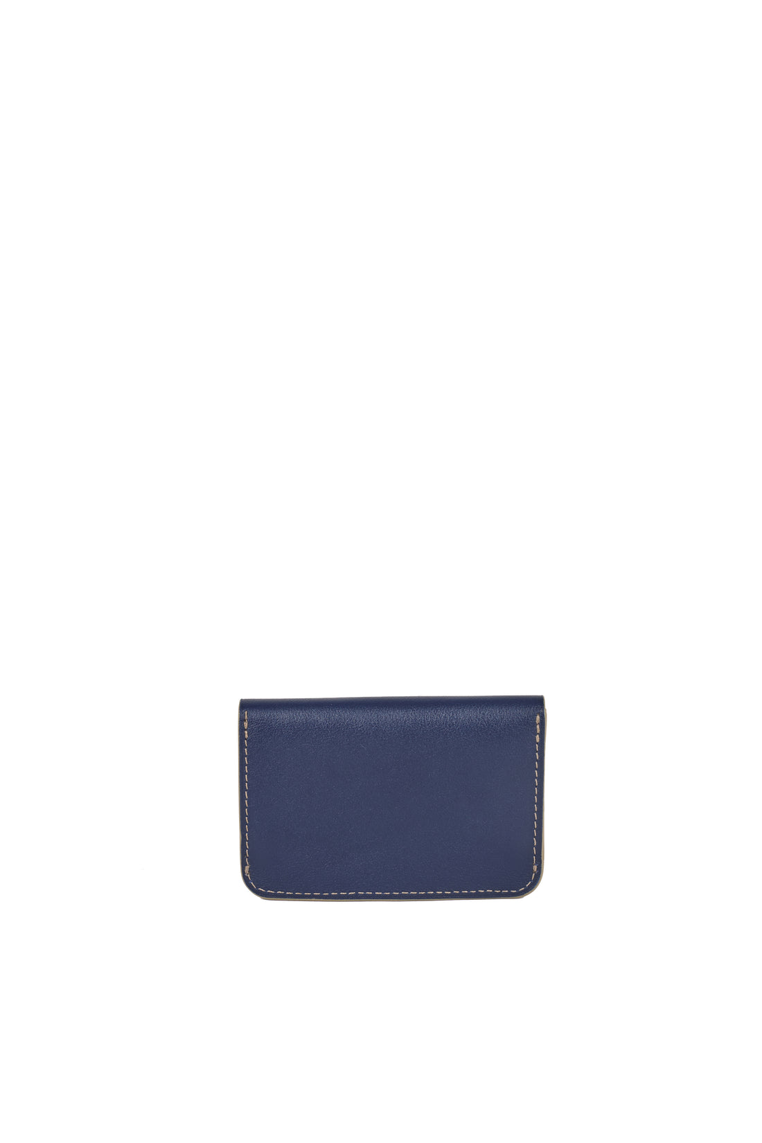 PORTE-CARTE CASTIGLIONE - VEAU BLEU MARINE ET BLEU CIEL