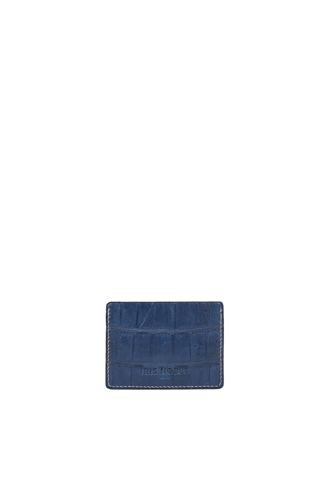 PORTE-CARTE BONAPARTE - CROCODILE BLEU BLANC ROUGE