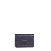 PORTE-CARTE CASTIGLIONE - AUTRUCHE BLEU DE PARIS