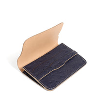 PORTE-CARTE CASTIGLIONE - AUTRUCHE BLEU DE PARIS