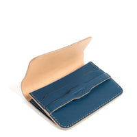 PORTE-CARTE CASTIGLIONE - GALUCHAT ET VEAU AZUR