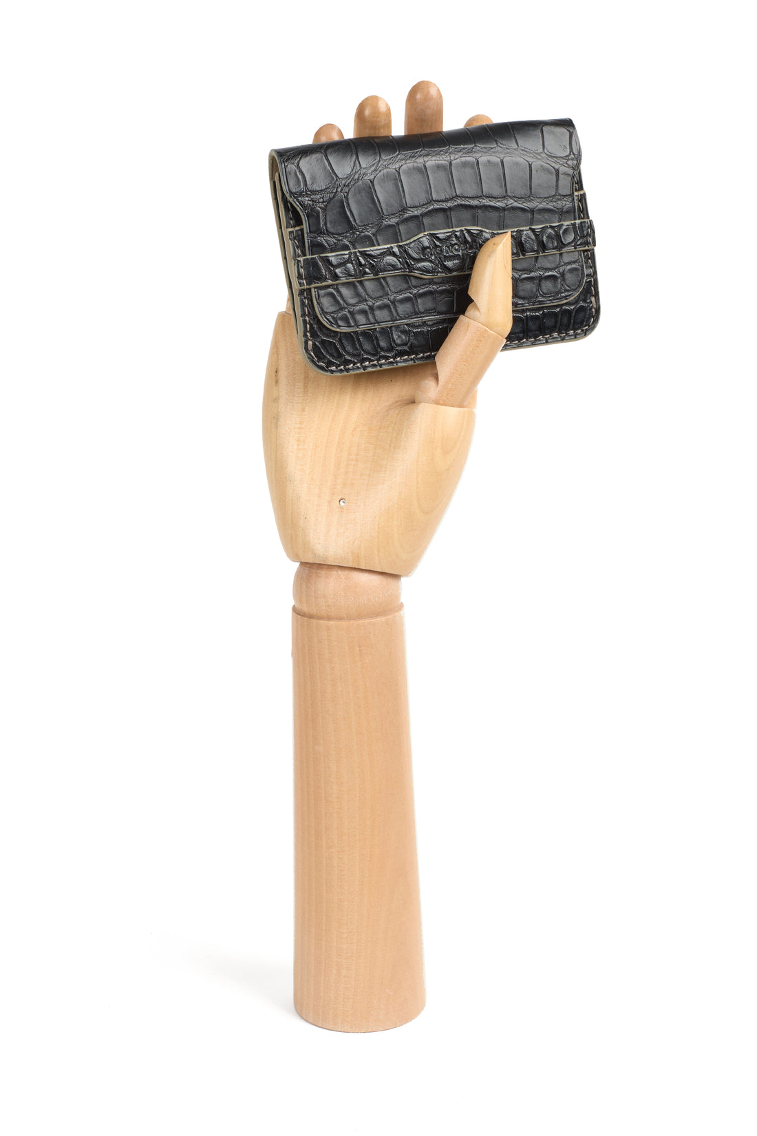 PORTE-CARTE CASTIGLIONE - CROCODILE NOIR