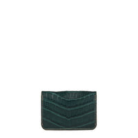 PORTE-CARTE CASTIGLIONE - CROCODILE VERT PIN