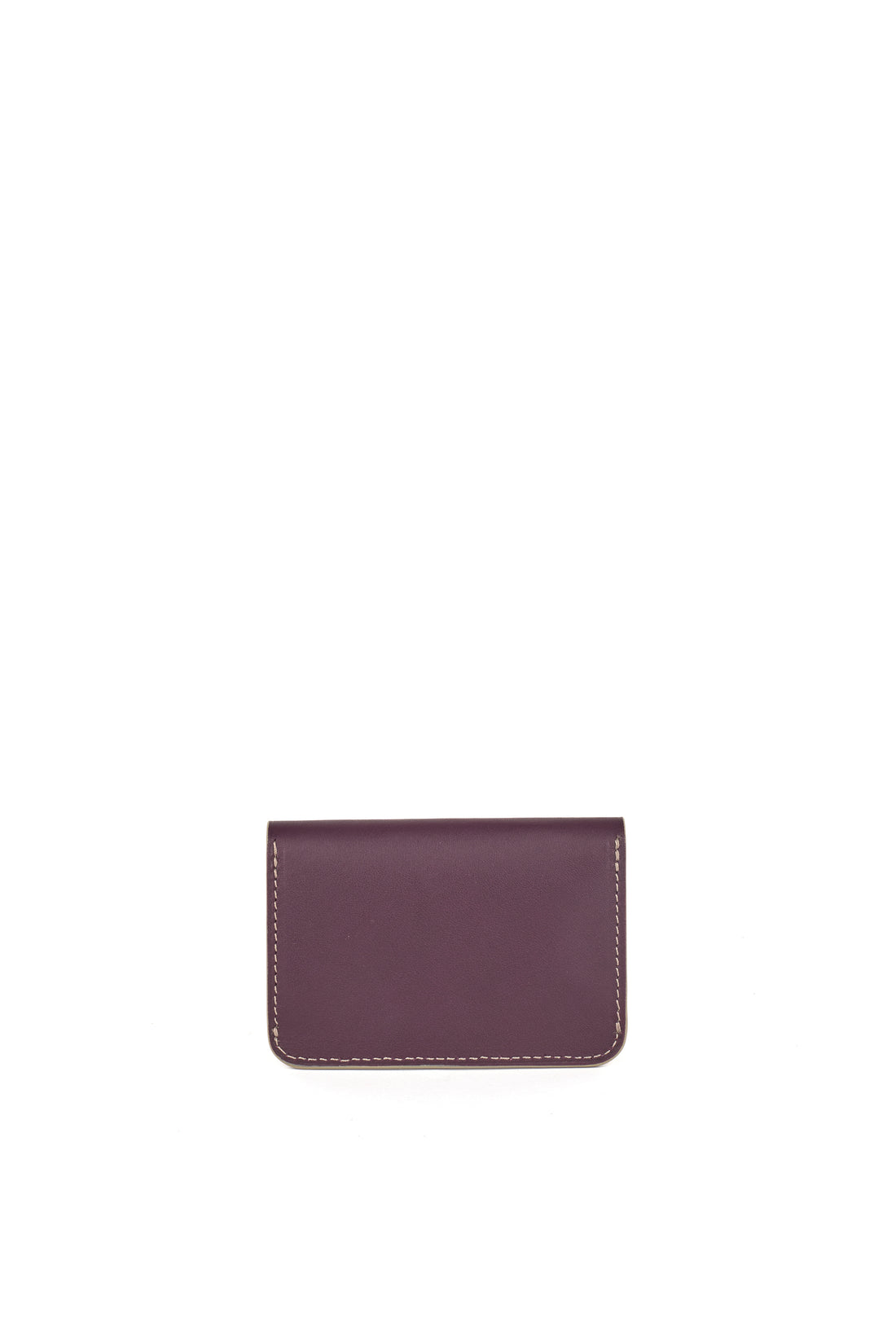 PORTE-CARTE CASTIGLIONE - VEAU ORANGE ET VIN