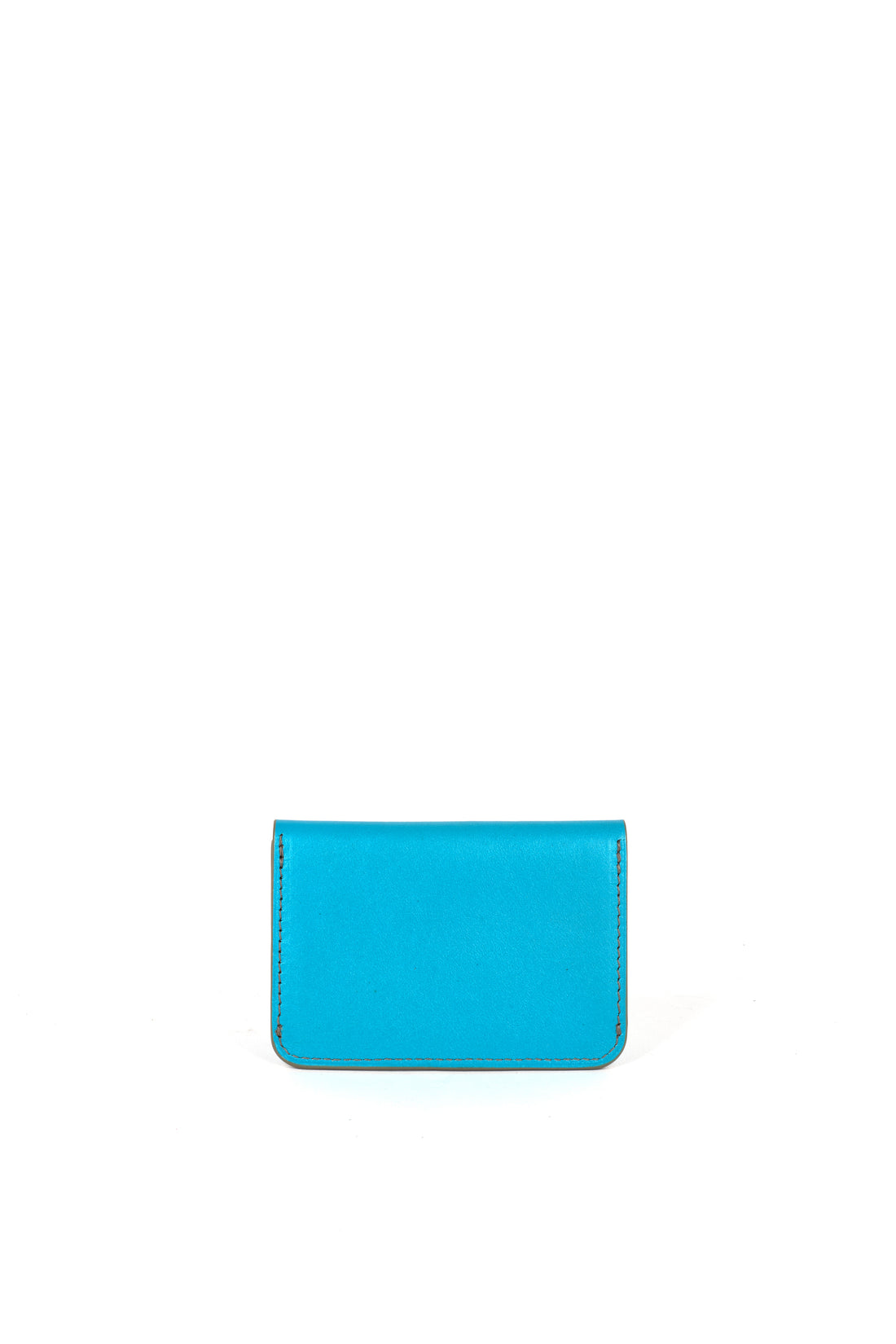PORTE-CARTE CASTIGLIONE - VEAU AZUR ET CROCODILE LIME