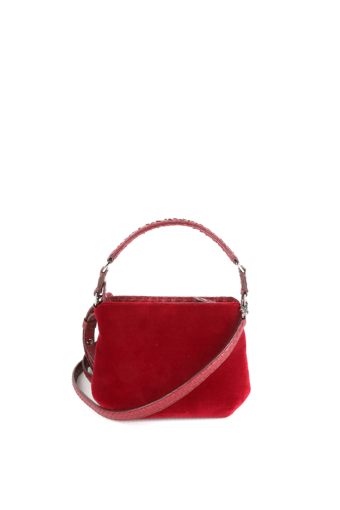 LESLIE 18 - VELOURS ET PYTHON BORDEAUX