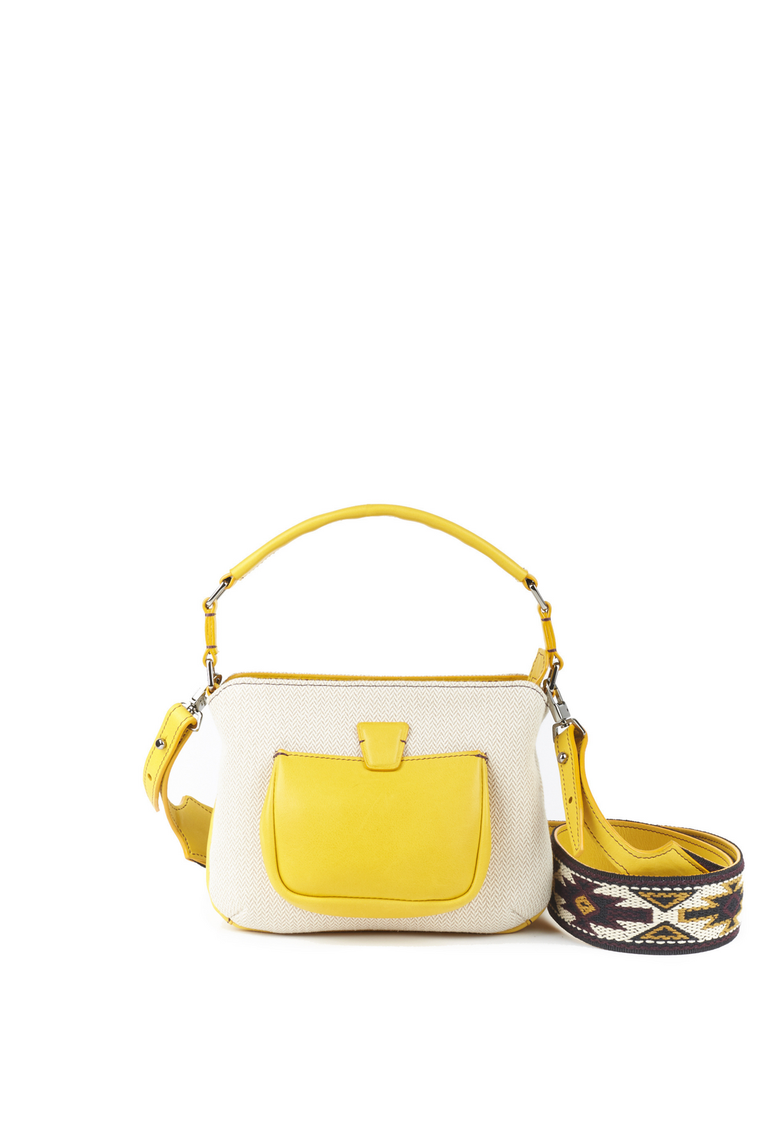 LESLIE 18 - TOILE ECRU ET VEAU JAUNE