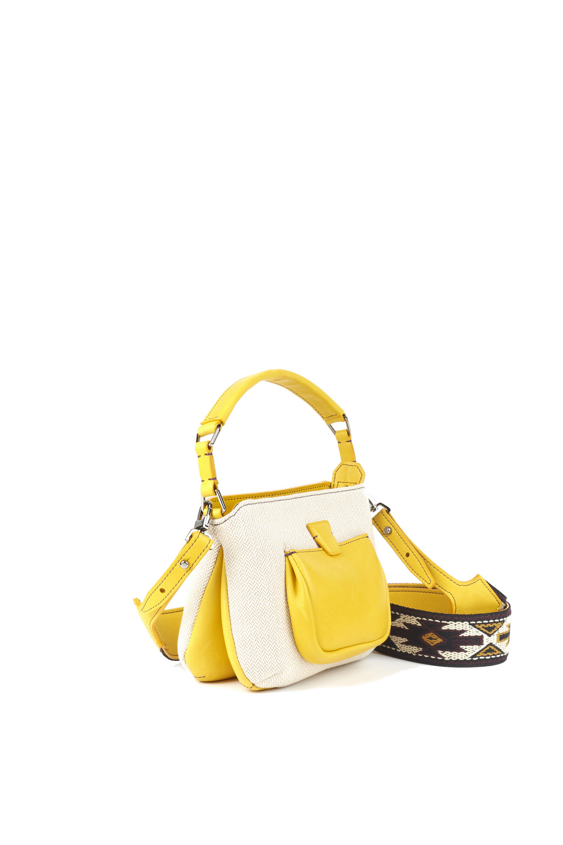LESLIE 18 - TOILE ECRU ET VEAU JAUNE