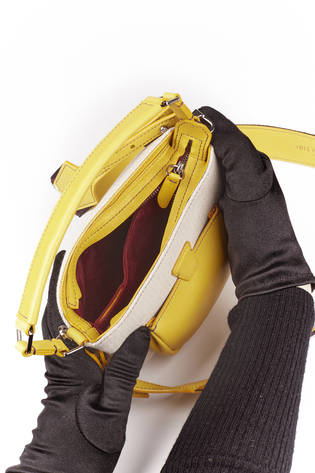 LESLIE 18 - TOILE ECRU ET VEAU JAUNE